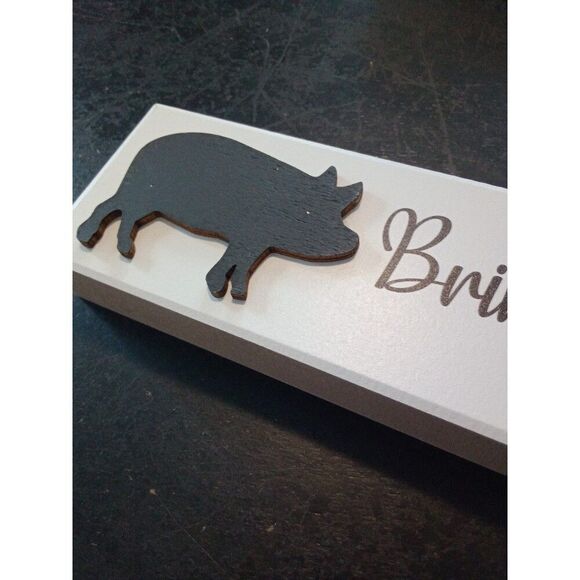 Pig Bringing Home The Bacon Sign Farmhouse Country Decor - Picture 2 of 2